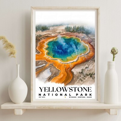 Yellowstone National Park Poster, Travel Art, Office Poster, Home Decor | S4 - image6